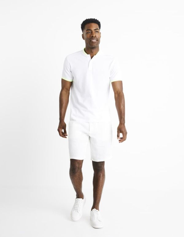 Polo piqué 100% coton - blanc