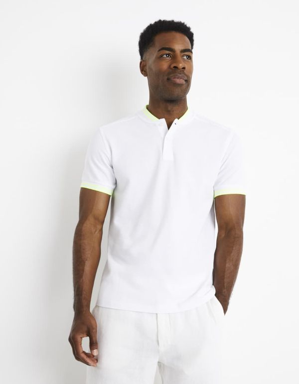 Polo piqué 100% coton - blanc