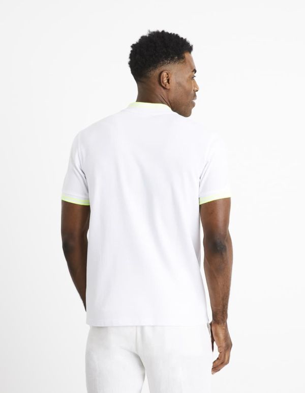 Polo piqué 100% coton - blanc