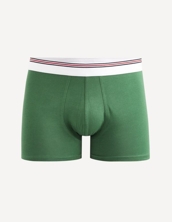 Boxer en coton stretch - vert sapin