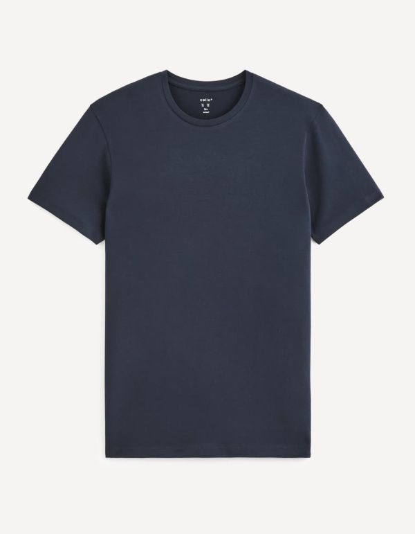 T-shirt col rond coton stretch