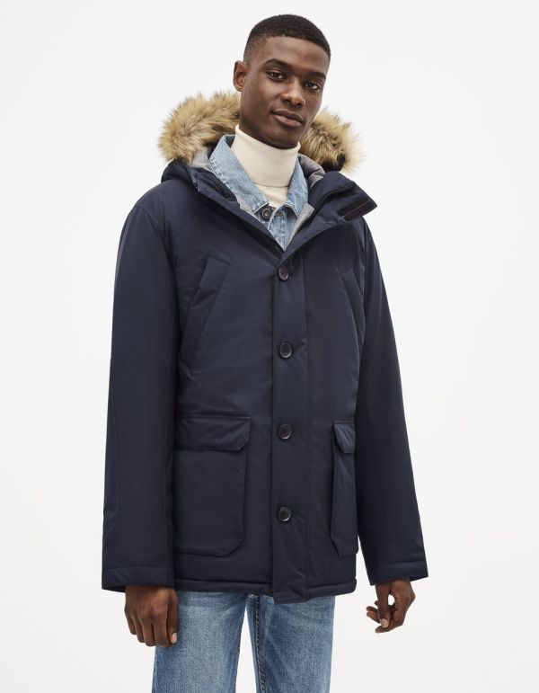 Parka à capuche fourrure synthétique