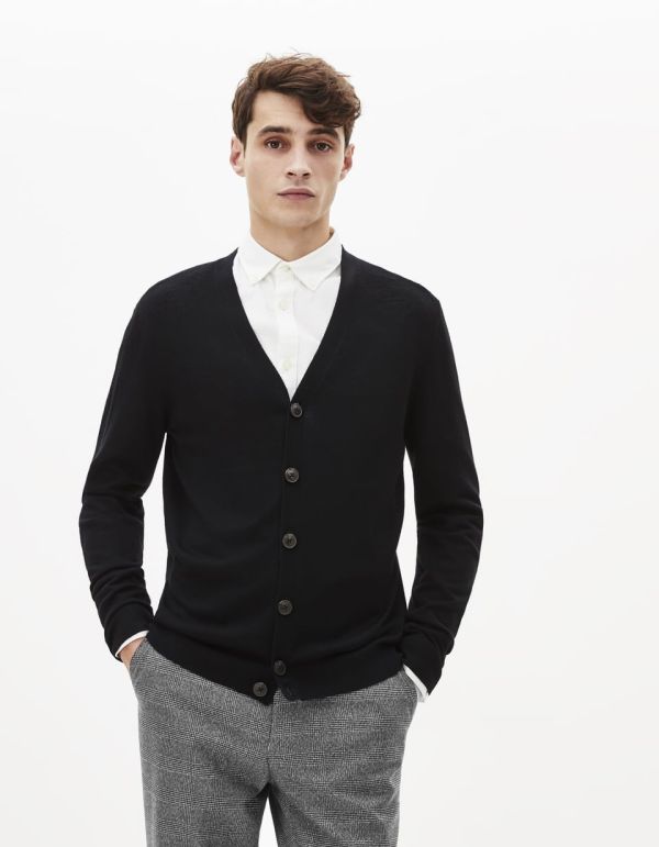 Cardigan 100% laine mérinos extra fin