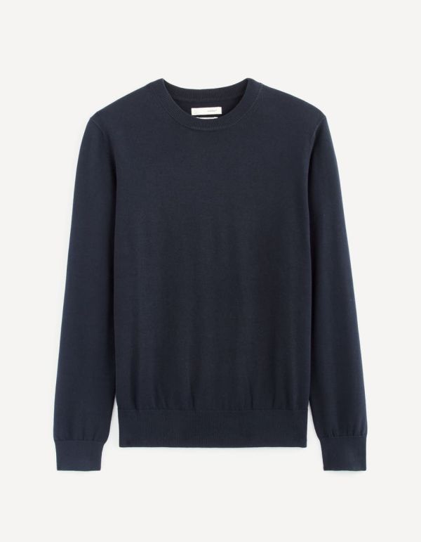 Pull col rond coton SUPIMA
