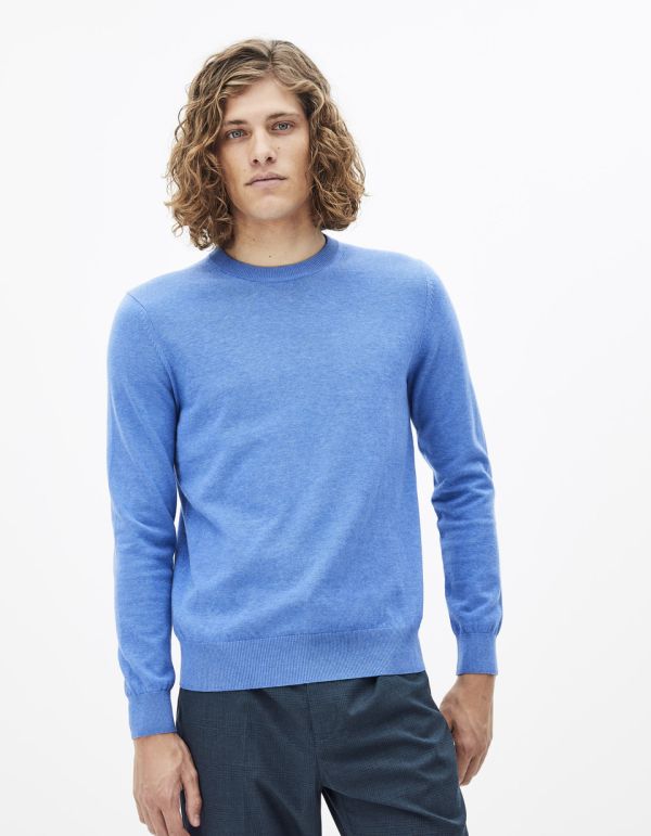 Pull col rond coton SUPIMA