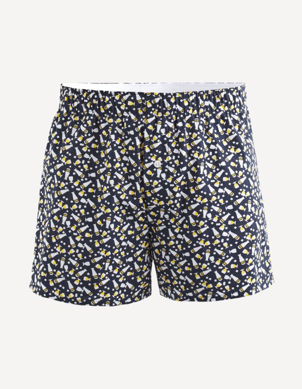 Caleçon imprimé en popeline de coton