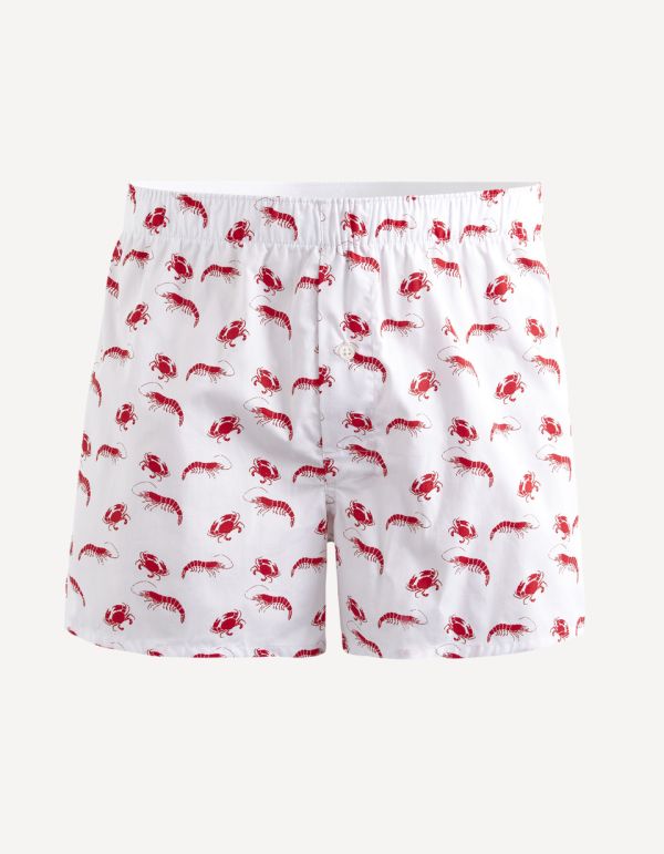 Caleçon imprimé en popeline de coton