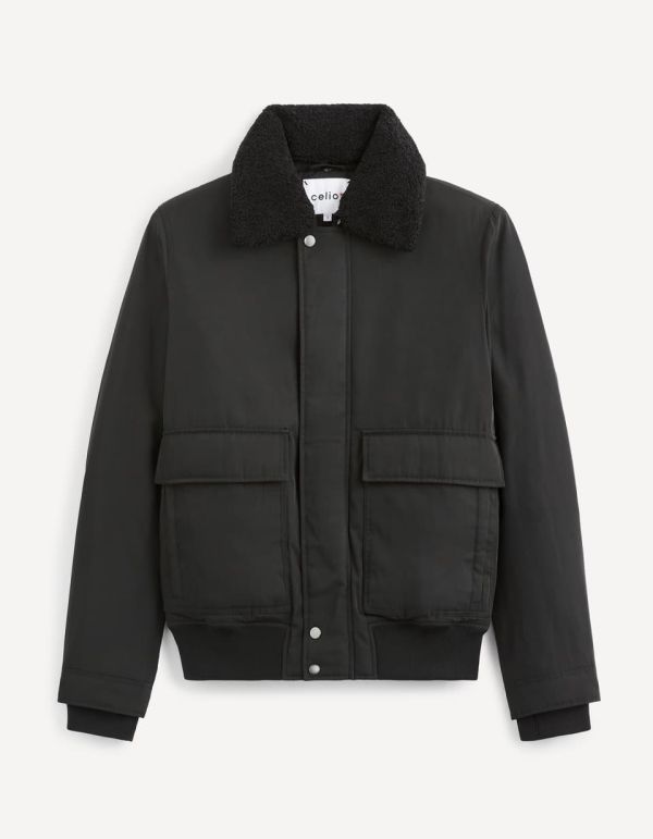 Blouson aviateur col sherpa
