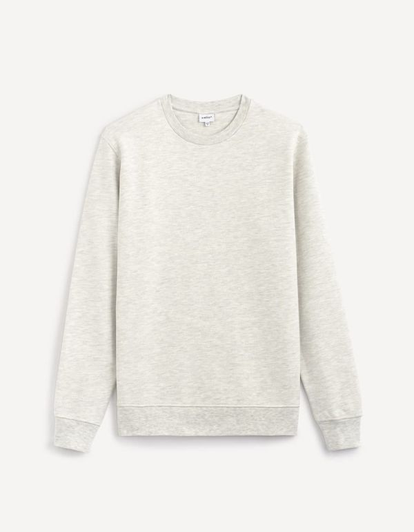Sweat col rond en coton mélangé