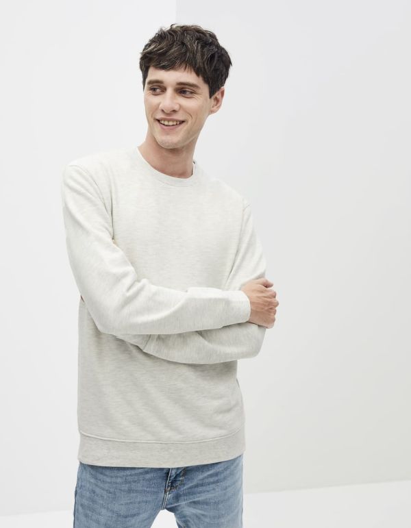 Sweat col rond en coton mélangé
