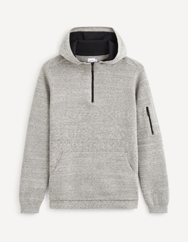 Pull col zippé 100% coton