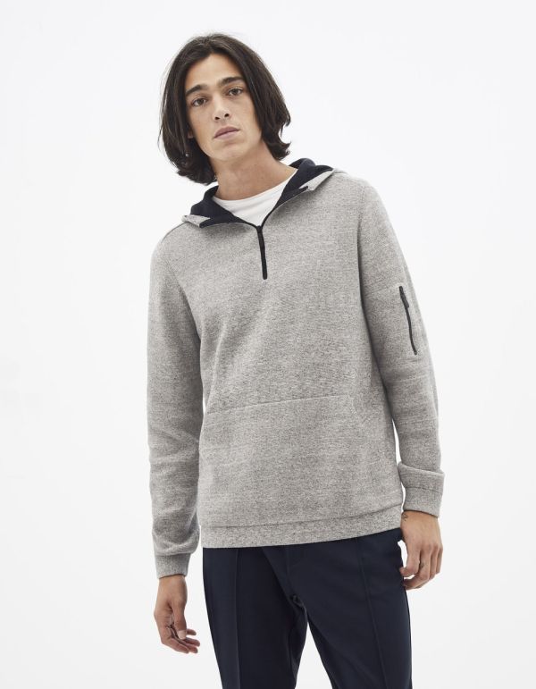 Pull col zippé 100% coton