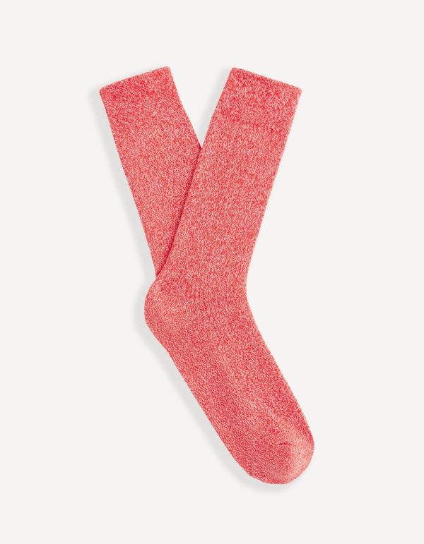 Chaussettes hautes moulinées en coton mélangé