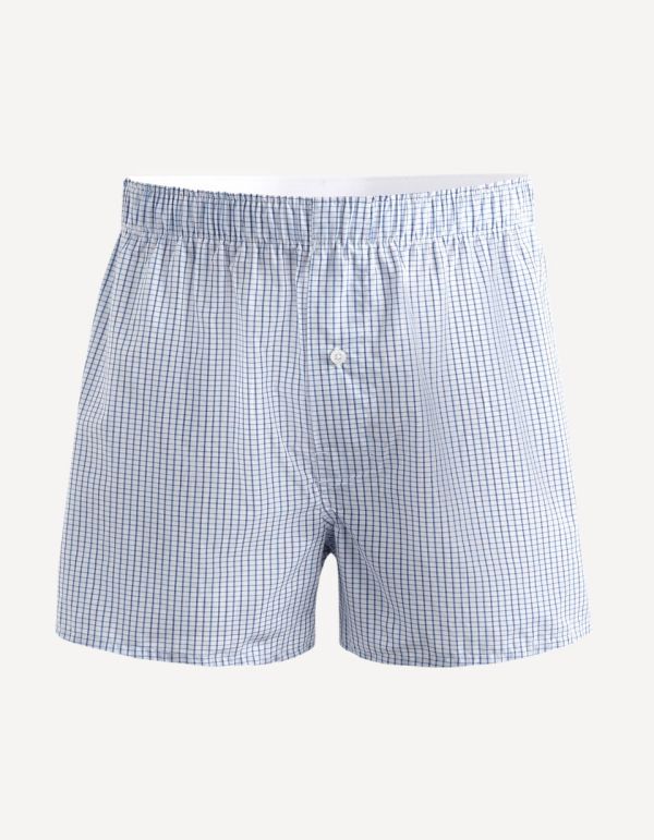 Caleçon popeline coton supima carreaux