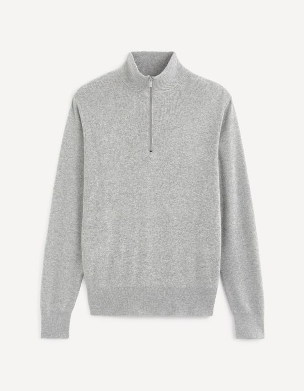 Pull col montant zippé soft touch