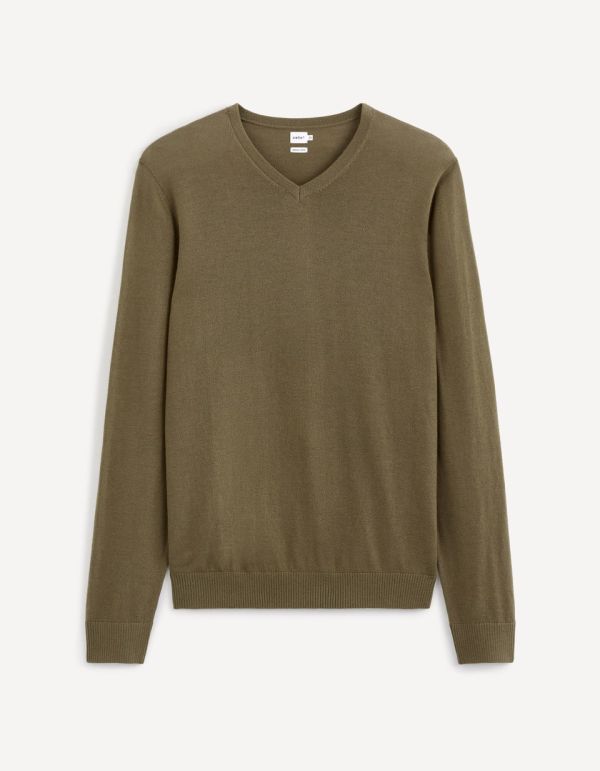 Pull col V 100% laine mérinos extra fin