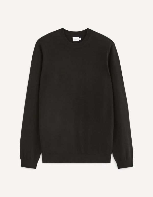 Pull col rond coton supima