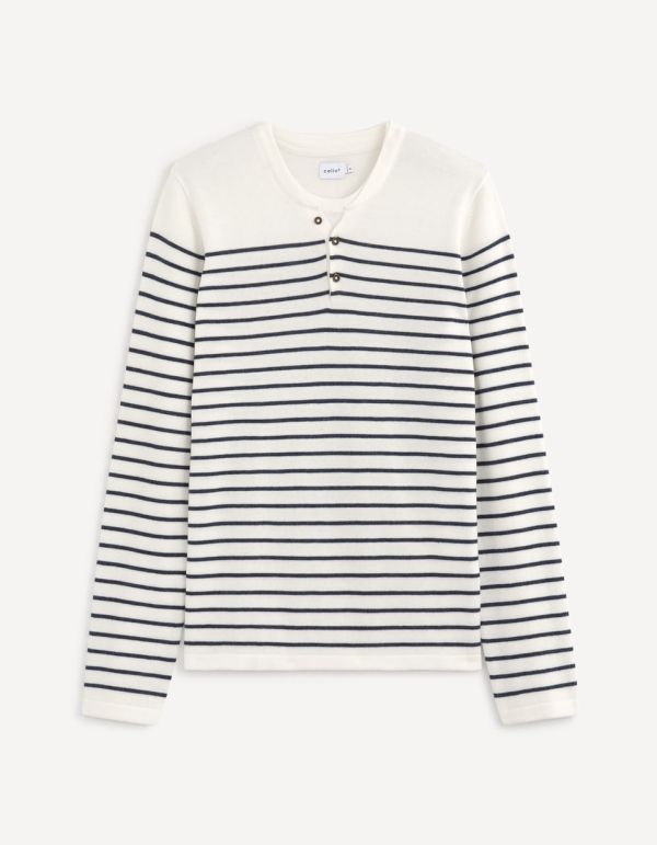 Pull col tunisien 100% coton