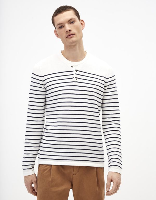 Pull col tunisien 100% coton