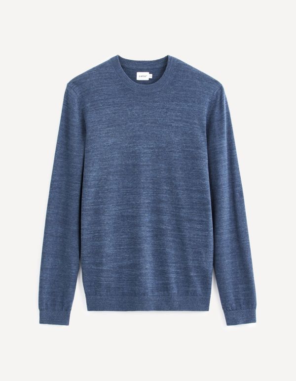 Pull col rond coton supima