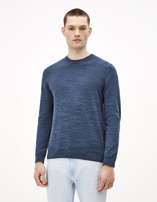 Pull col rond coton supima