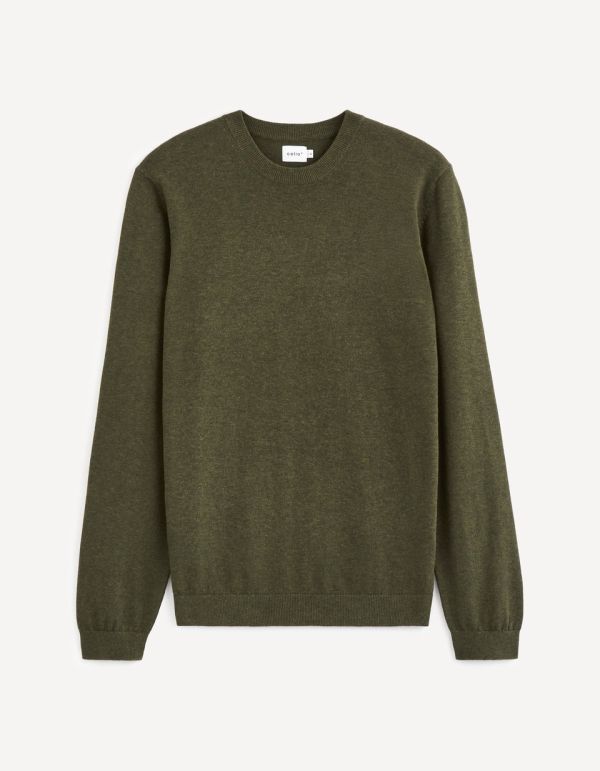 Pull col rond coton supima