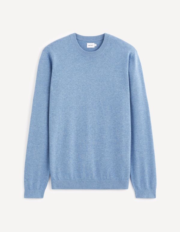 Pull col rond coton supima