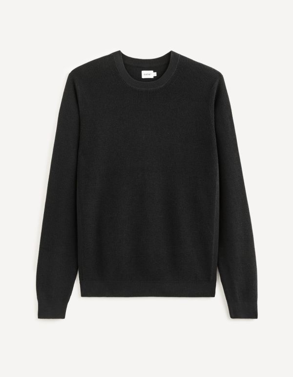 Pull col rond 100% coton