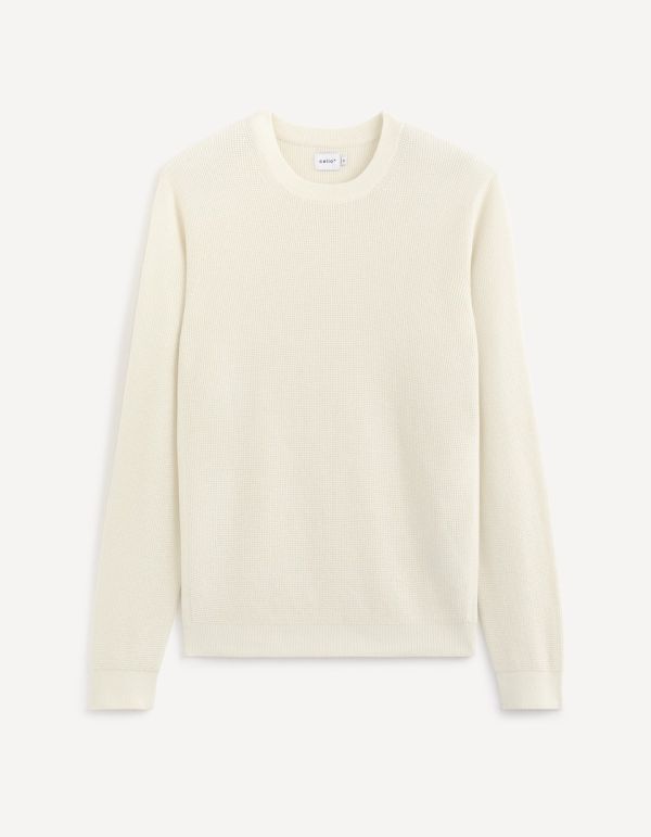 Pull col rond 100% coton