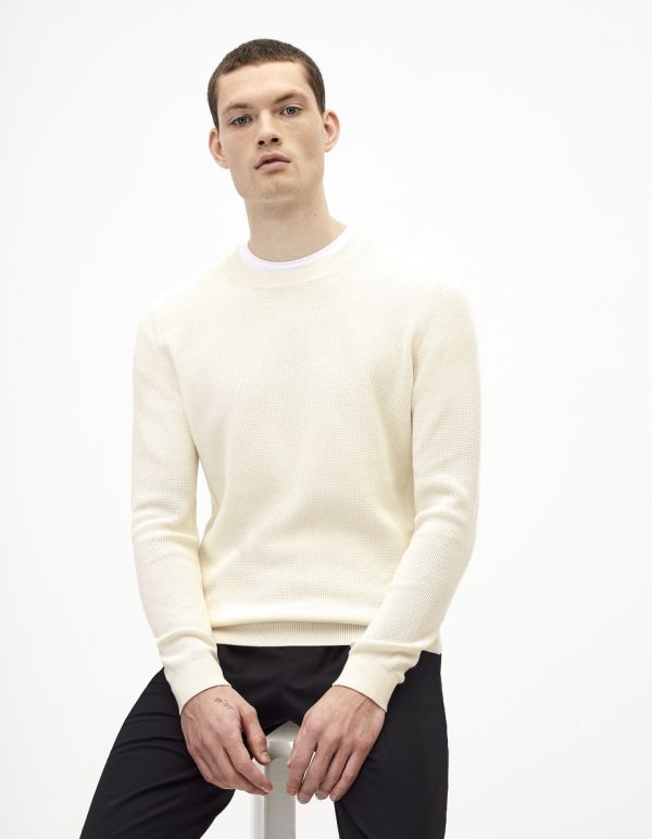 Pull col rond 100% coton