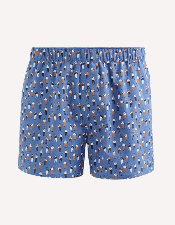 Caleçon popeline de coton supima bonhommes