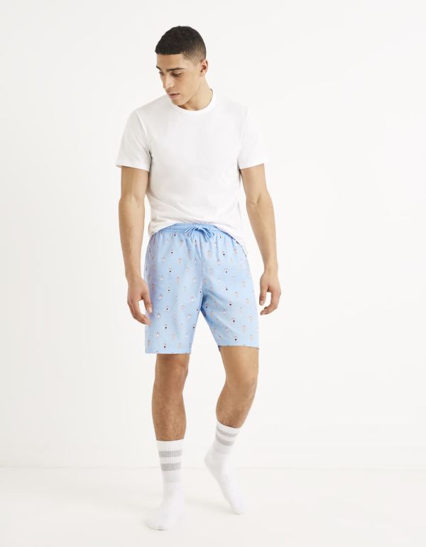 Pyjama manches courtes et bermuda 100% coton