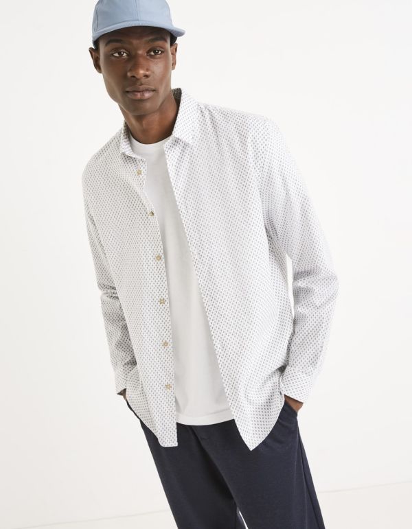 Chemise regular lin mélangé