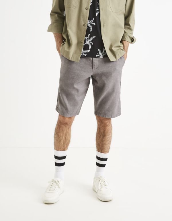 Bermuda en lin et coton