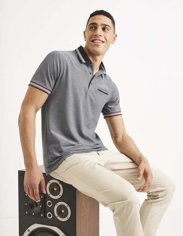 Polo coton mélangé