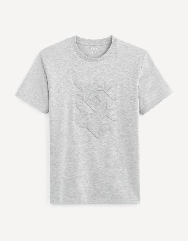 T-shirt col rond coton mélangé