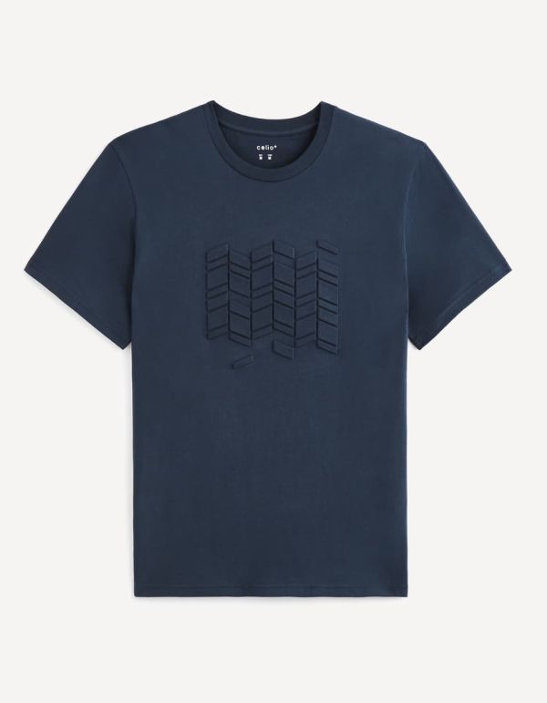 T-shirt col rond coton mélangé