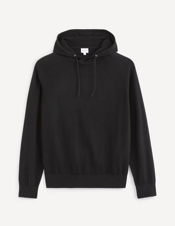 Pull col capuche coton mélangé