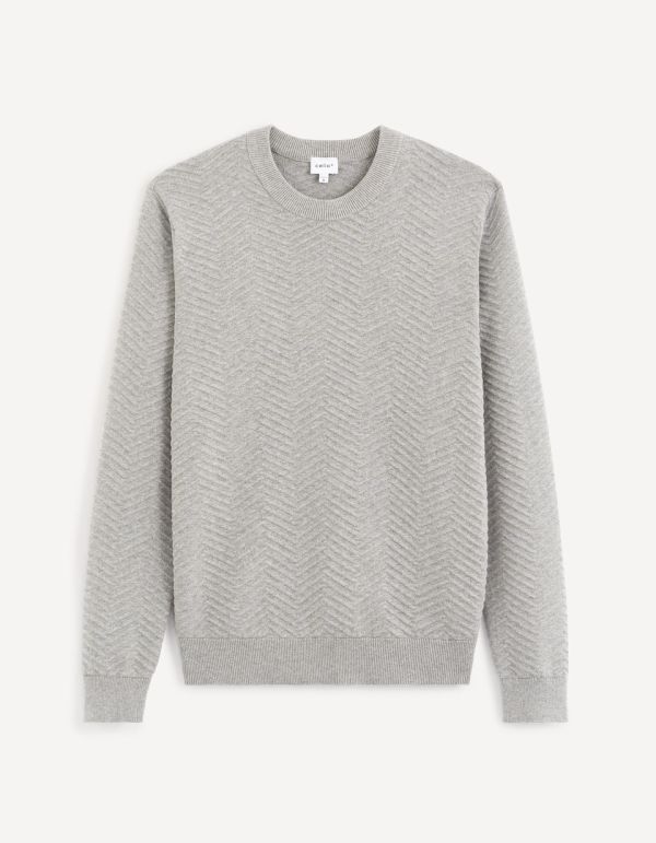 Pull col rond 100% coton