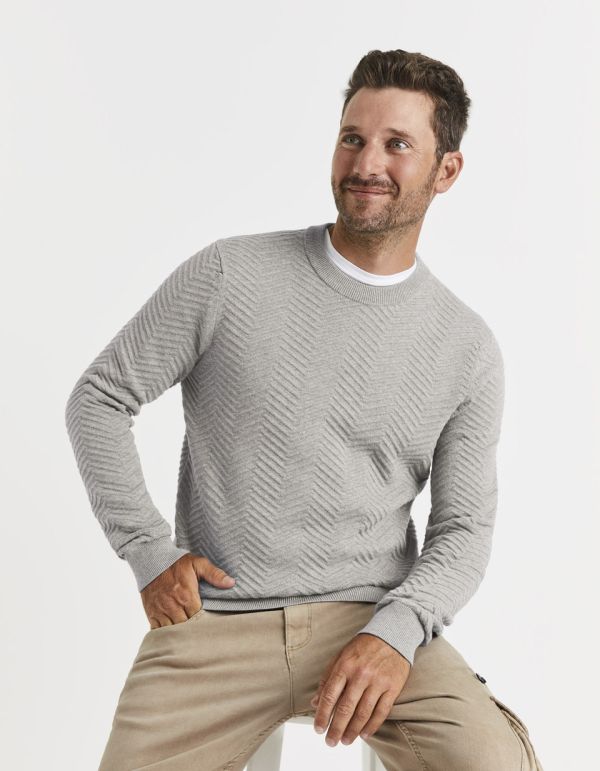 Pull col rond 100% coton