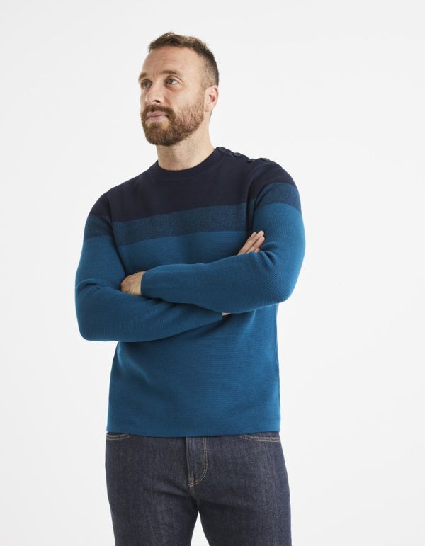 Pull marinière coton mélangé