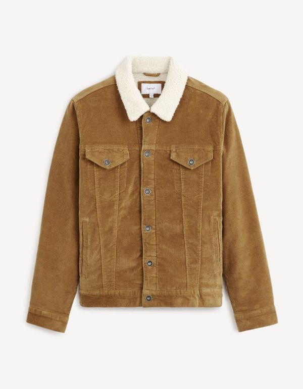 Veste en velours col sherpa