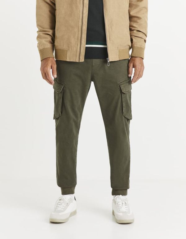 Pantalon cargo coton mélangé