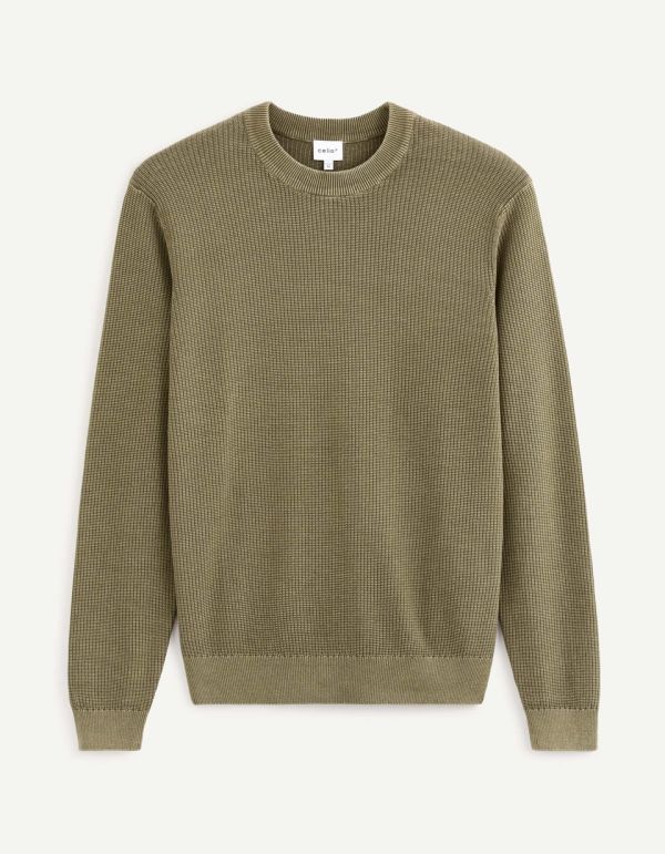 Pull col rond 100% coton