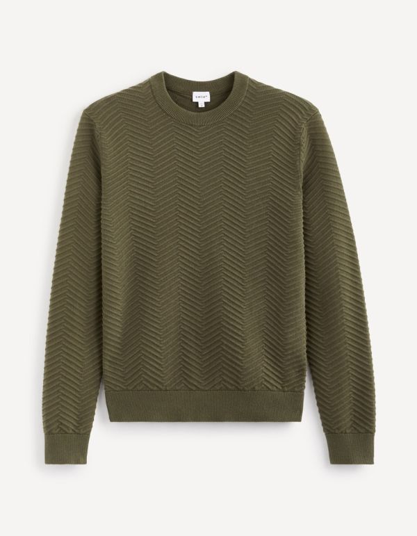 Pull col rond 100% coton