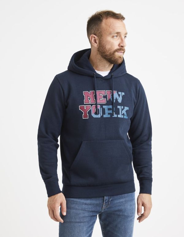 Sweat à capuche en coton mélangé