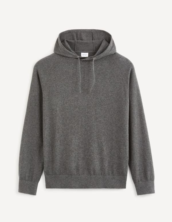 Pull col capuche coton mélangé