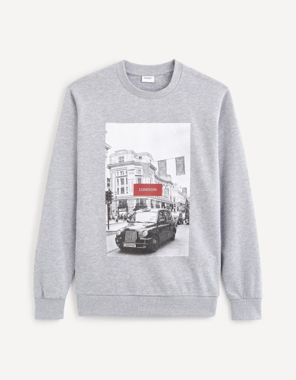 Sweat col rond en coton mélangé