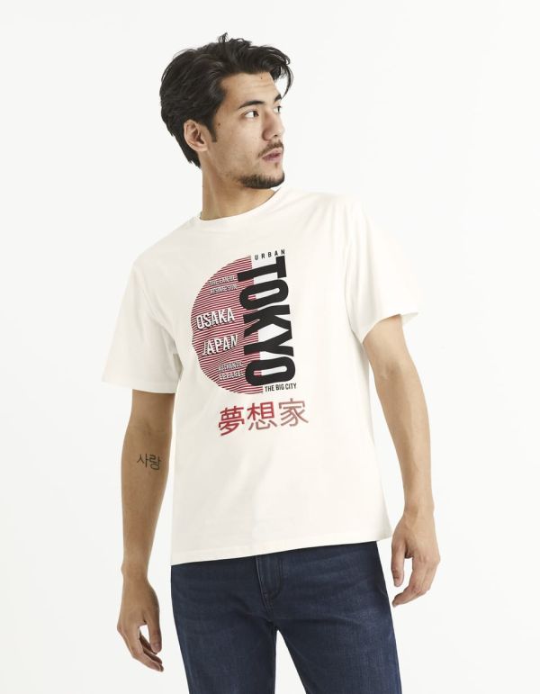 T-shirt col rond 100% coton