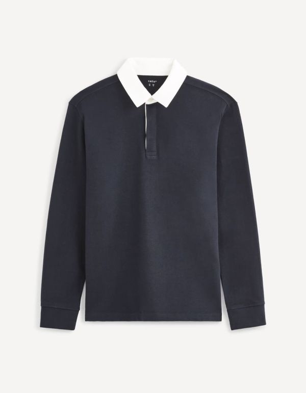 Polo piqué manche longues 100% coton